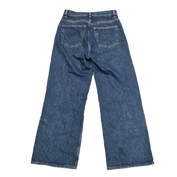 & other stories Wide Leg high waist Jeans preppy Y2K Medium Blue 29/28 A004542 - Picture 11 of 11